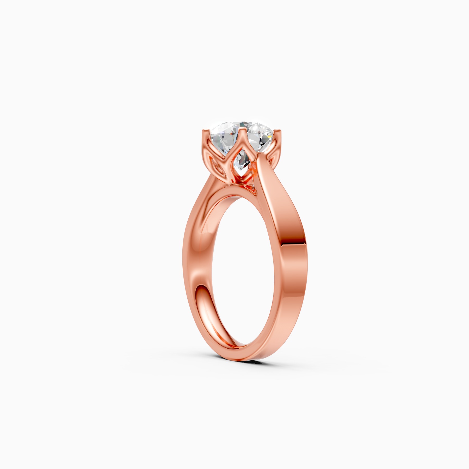 Romantic Solitaire Ring with Lab Grown Diamond